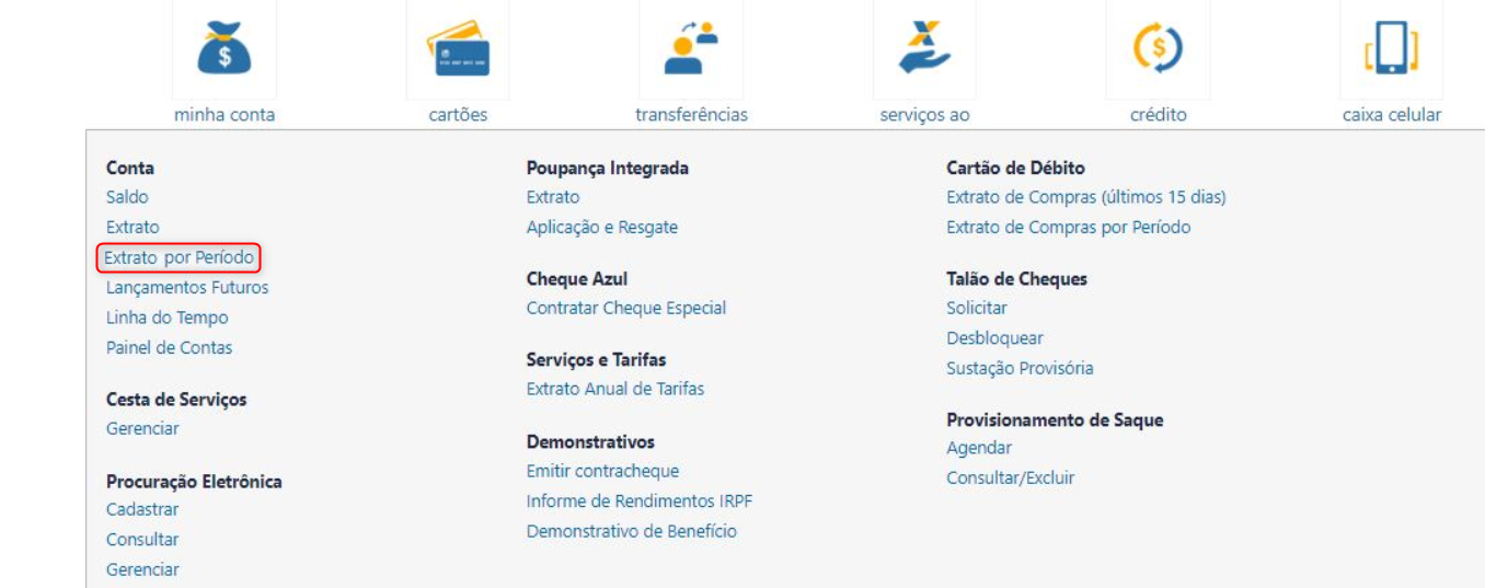 COMO TIRAR O EXTRATO DA CAIXA ATRAVÉS DO APLICATIVO? 